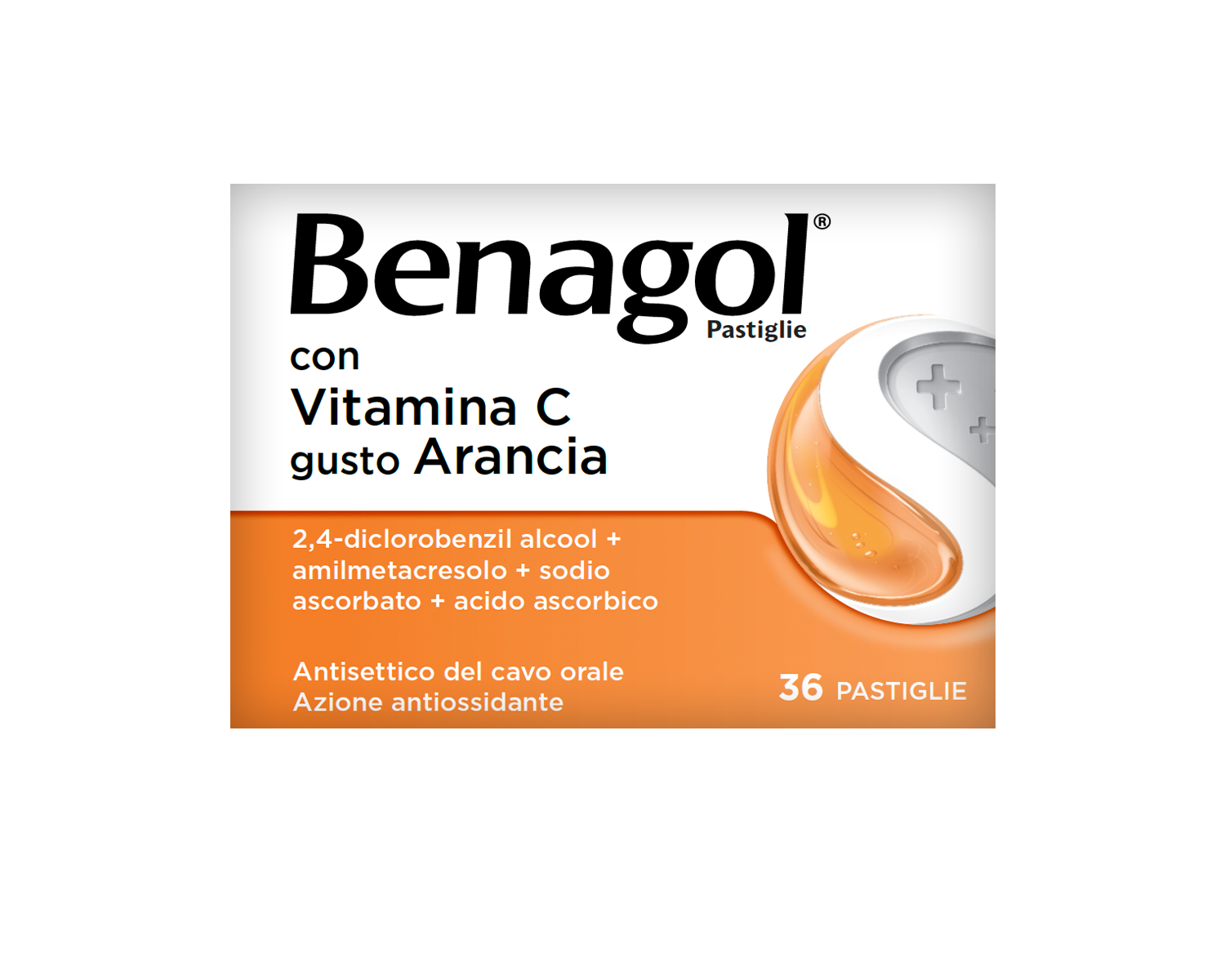 BENAGOL VIT.C.GUSTO ARANCIA 36 PAST pastiglie mal di gola