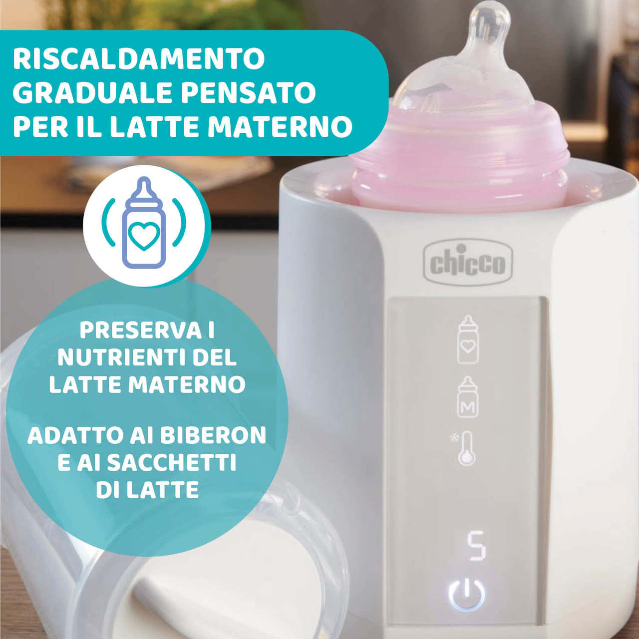 CHICCO - Scaldabiberon con Sterilizzatore
