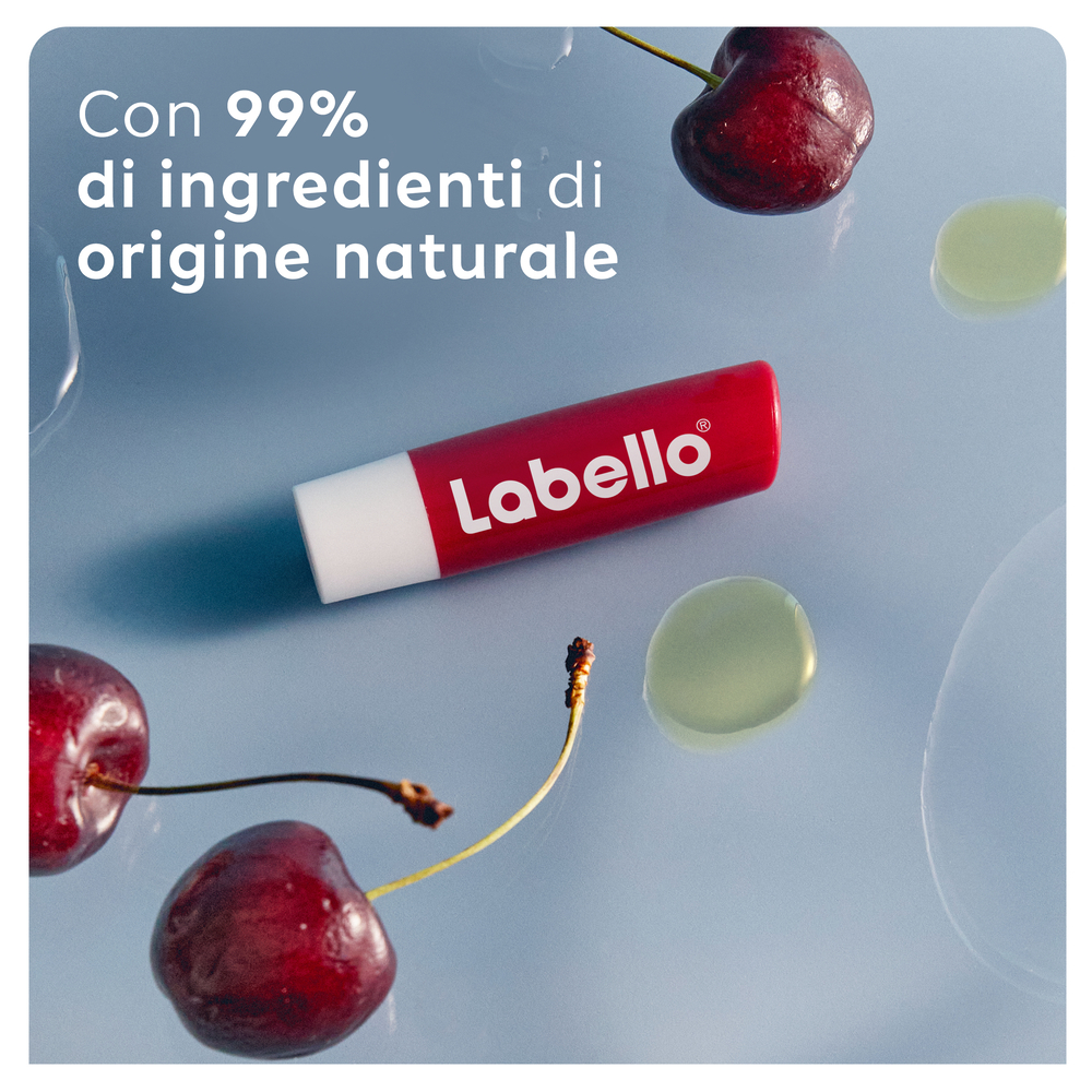 Labello Cherry Shine 4.8 g, Burrocacao labbra colorato e idratante all'aroma di Ciliegia