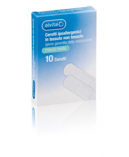 Alvita Cerotti Ipoallergenici Tessuti Non Tessuti Tampone Medi 10 Pezzi
