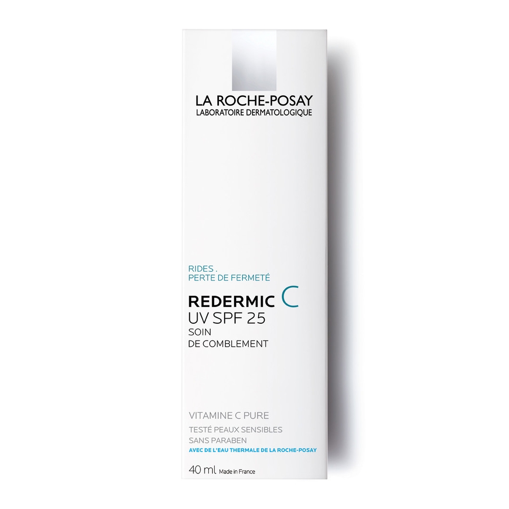 La Roche-Posay Redermic C Crema Antirughe SPF25 40 ml. Trattamento intensivo anti-rughe con protezione UV per la pelle sensibile.