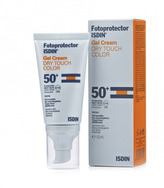 Fotoprotector ISDIN Gel Crema Solare Tocco Secco Colorata SPF 50+ Protezione Viso 50 ml