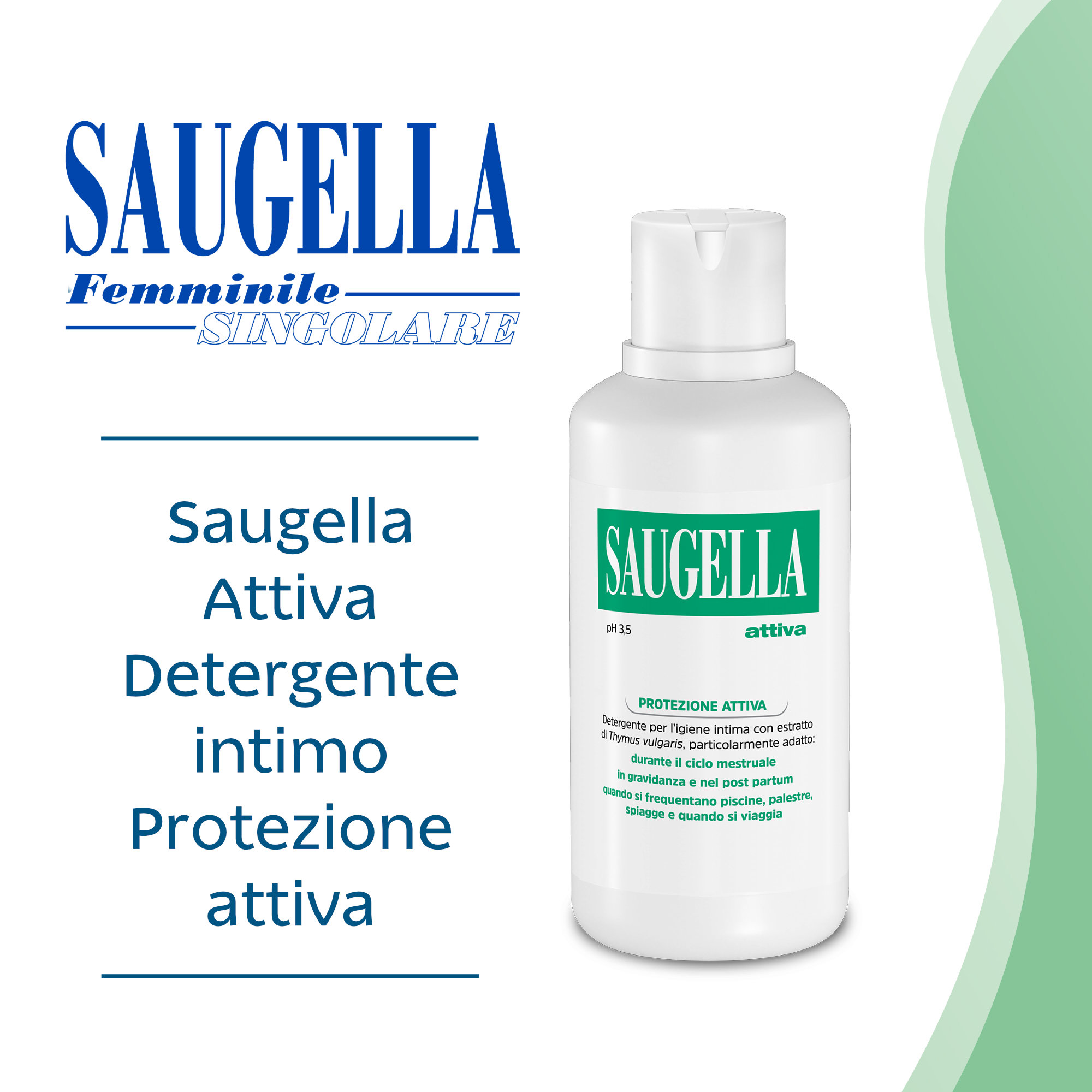 Saugella Attiva Verde - Detergente intimo - 500ml
