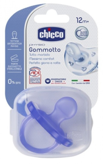 Chicco Succhietto Gommotto Physio 12m+ silicone colorato