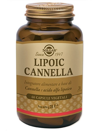 Solgar Lipoic Cannella Integratore Antiossidante Digestivo 60 Capsule Vegetali
