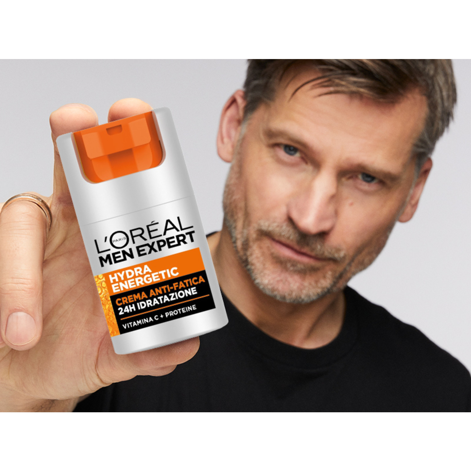 L'Oréal Paris Men Expert Crema Idratante Uomo Anti-Fatica Hydra Energetic, Combatte le Occhiaie e Dona Intensa Idratazione, Arricchita con Proteine e Vitamina C, 50 ml