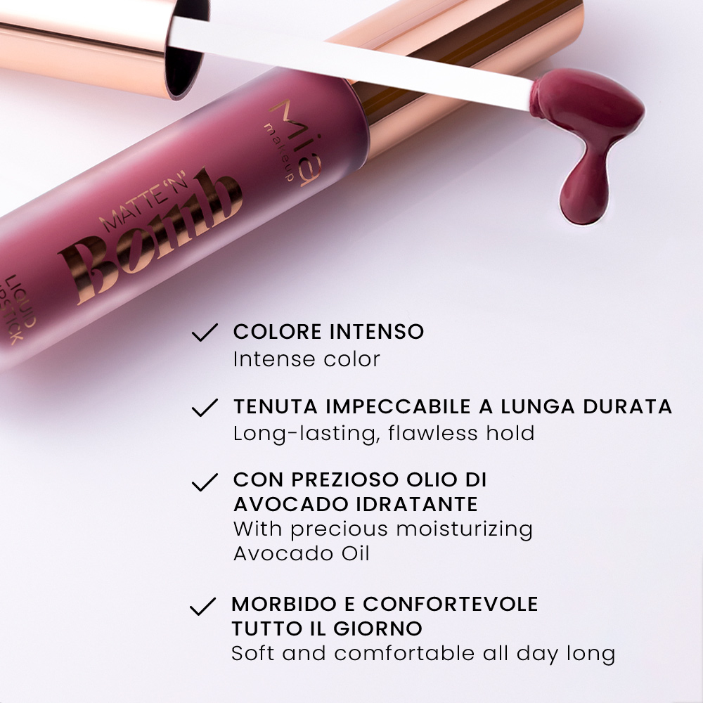 Mia Makeup - Matte 'N' Bomb - Rossetto Liquido N.06 Chateau Rose