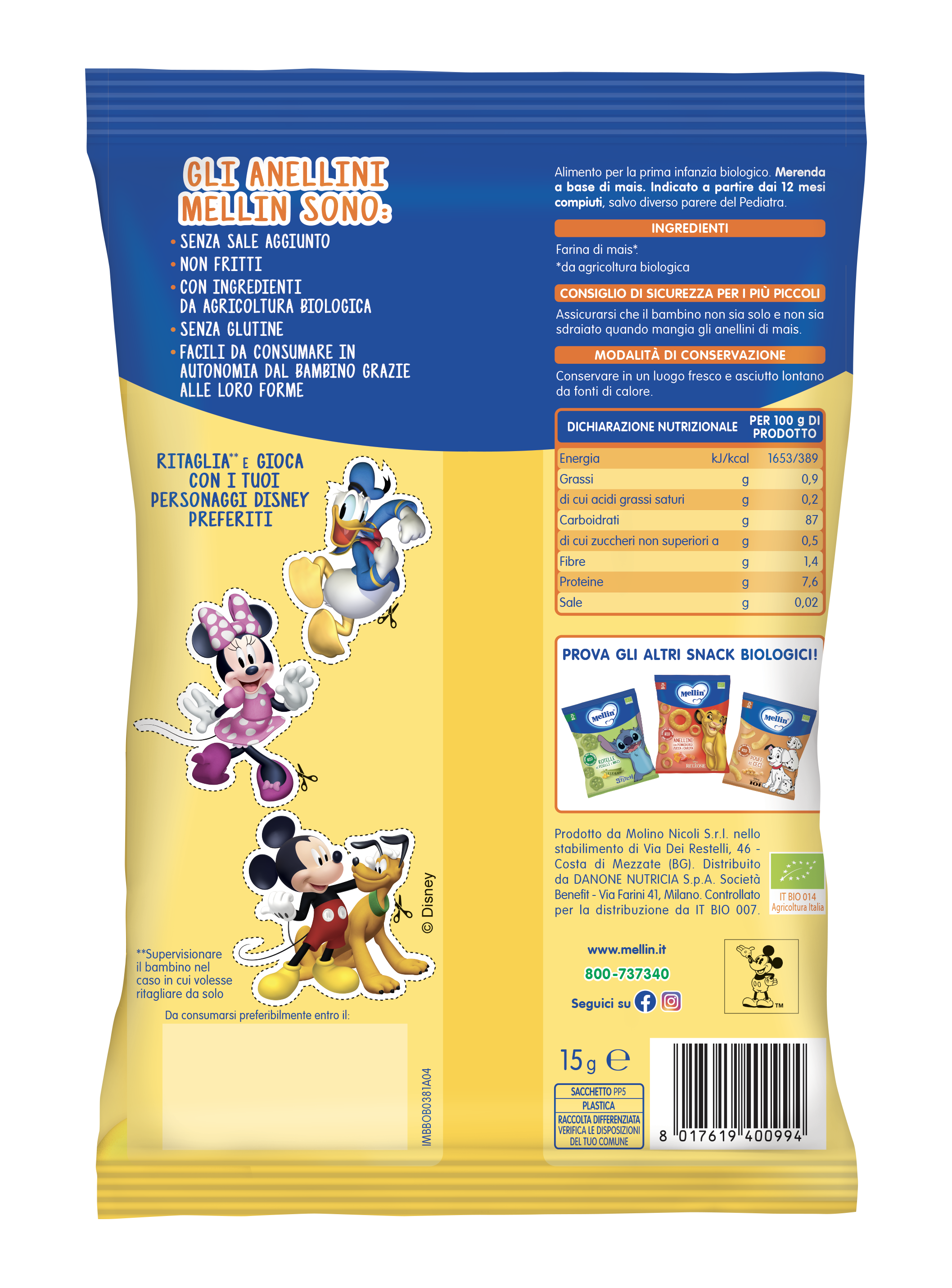 MELLIN ANELLINI MAIS 15G