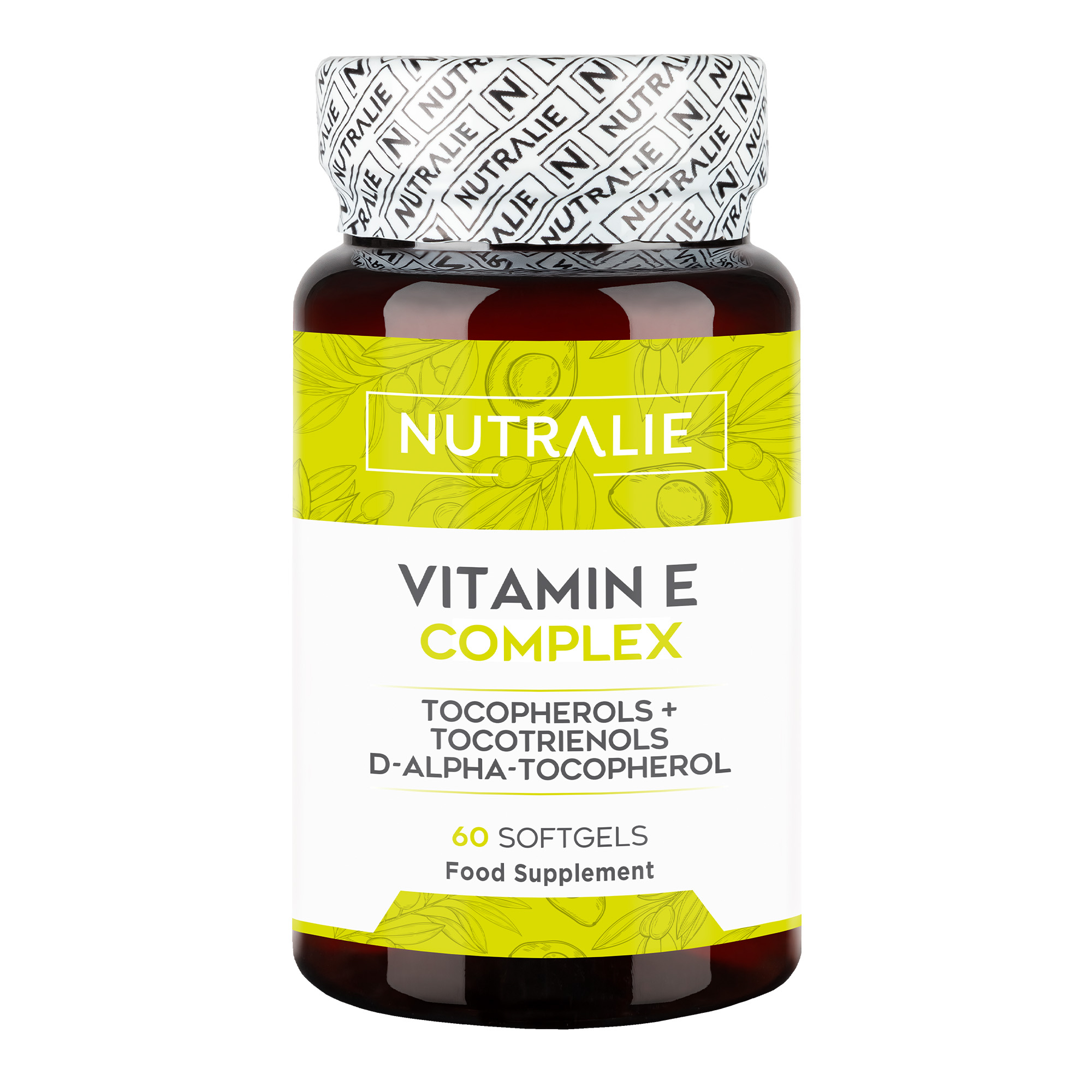Nutralie Vitamina E Complex con Tocotrienoli e Tocoferoli Antiossidanti 60 capsule