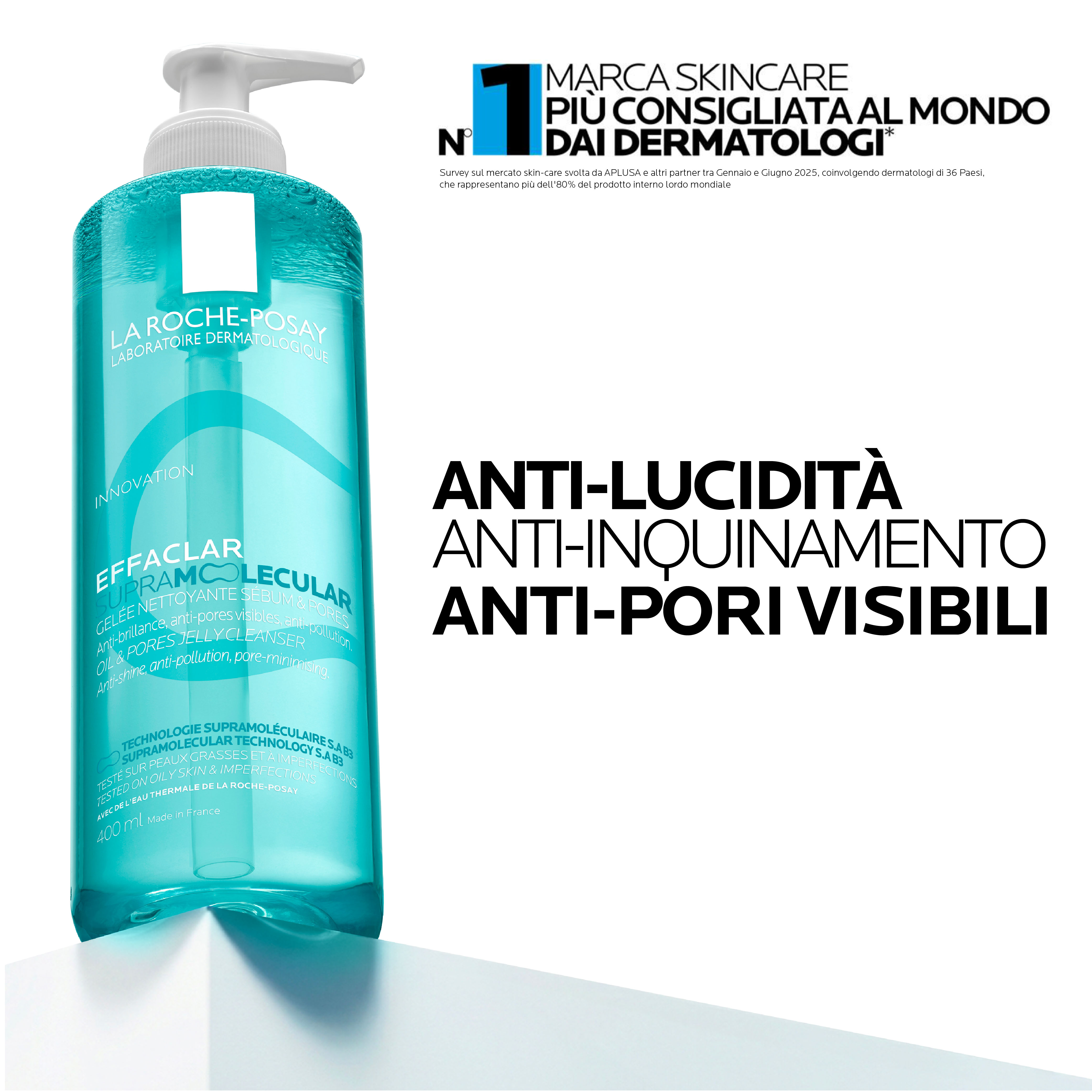 La Roche-Posay Effaclar - Gel Detergente Purificante Per Pelle Grassa 400 ml