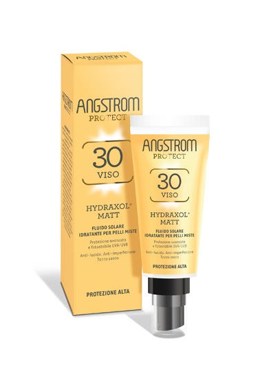 Angstrom Fluido Solare Matt Idratante Pelle Mista SPF 30 Protezione Viso 40 ml