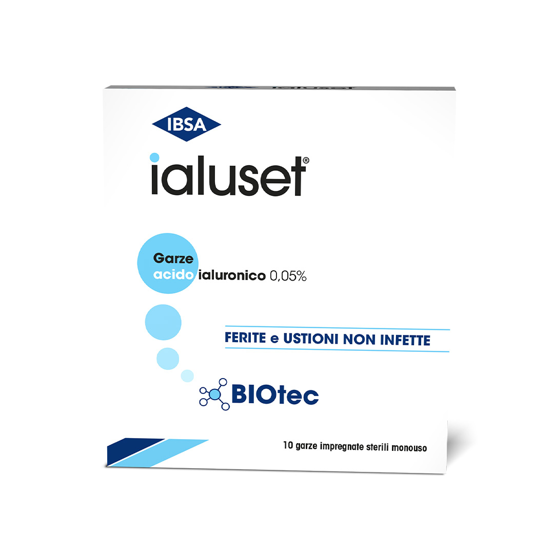 Ialuset Garze Medicate Con Acido Ialuronico 10x10 cm 10 Pezzi