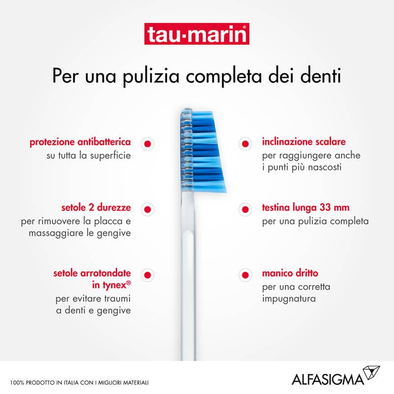 Tau-Marin Spazzolino Scalare 33 Setole Morbide Testina Grande
