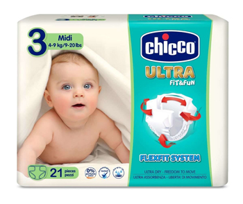 CHICCO Pannol.Ultra 3 Midi (4-9) 21pz
