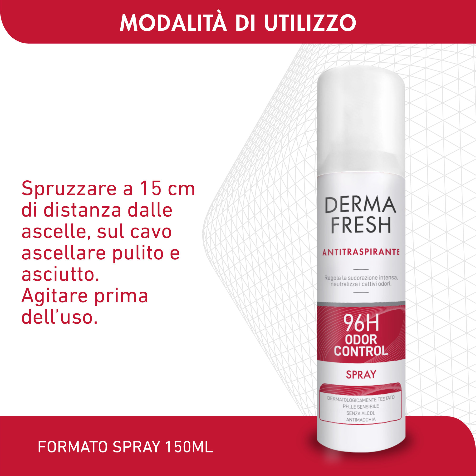 DERMAFRESH 96H ODOR CONTR150ML