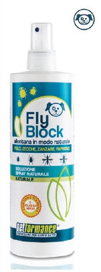 FlyBlock anti parassitario per cani soluzione spray naturale 400ml