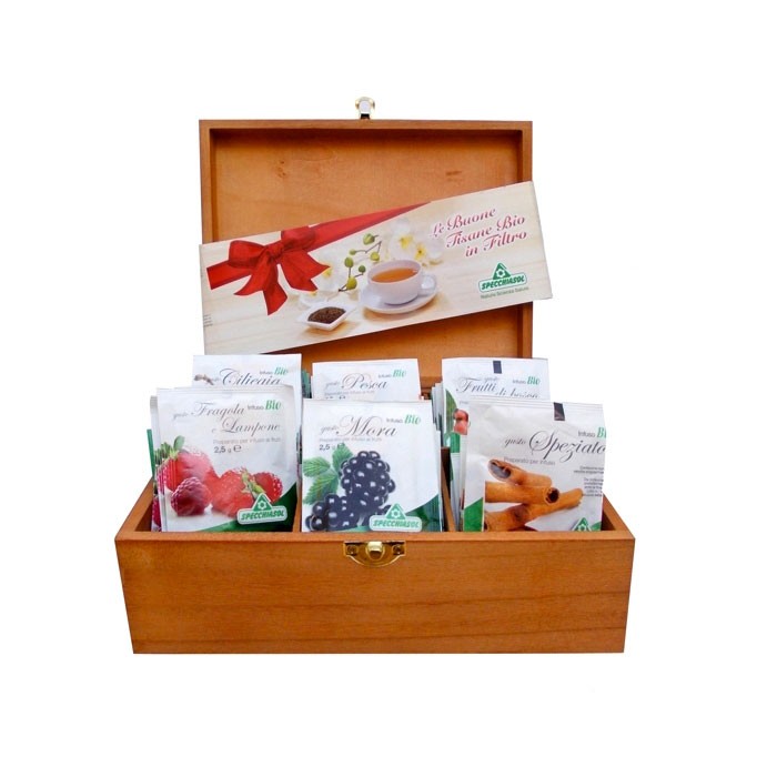Specchiasol Infuso Tisana Bio Cofanetto Legno 60 Filtri