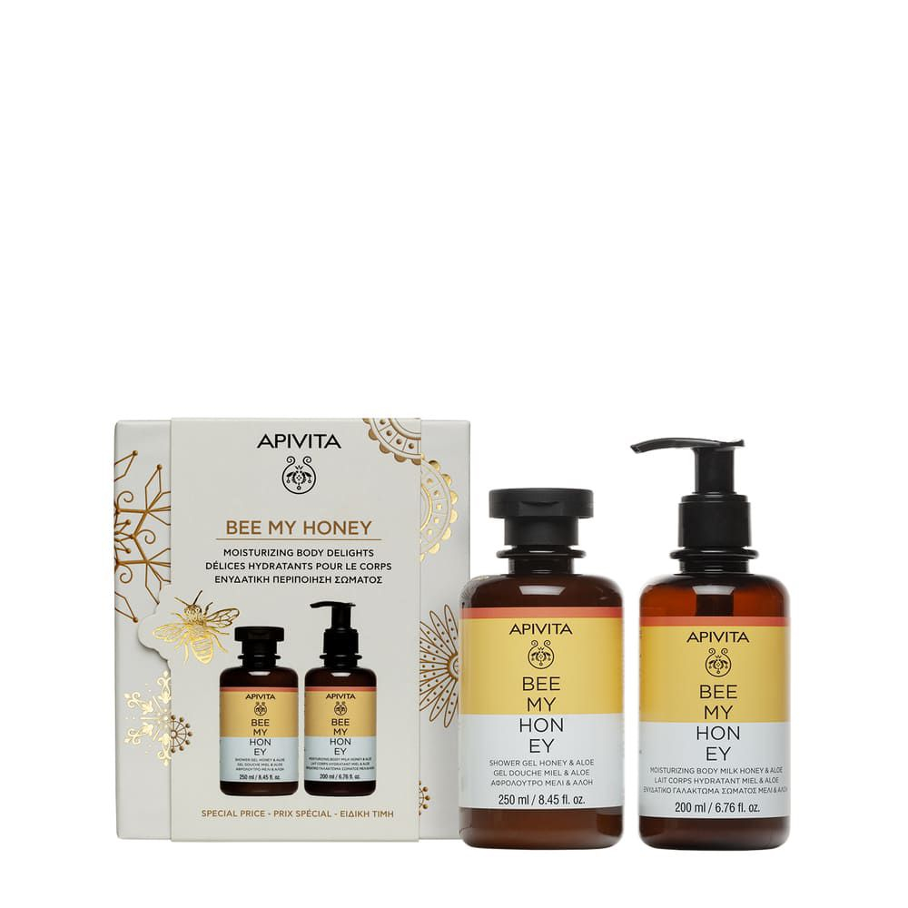 Apivita Promo Xm Bee My Honey Gel Doccia Miele Aloe + Moisturizing Body Milk Honey Aloe