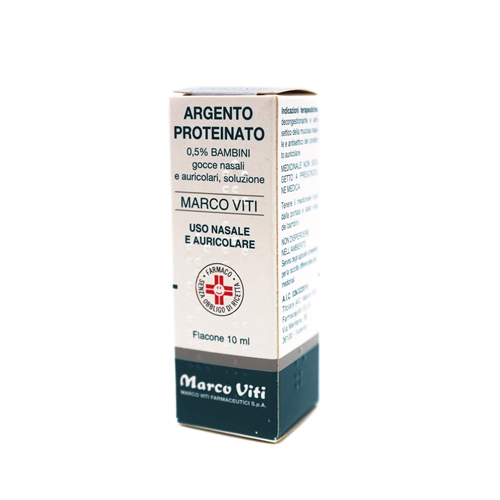 Argento Proteinato Marco Viti 0,5% Bambini Decongestionante Gocce 10 Ml