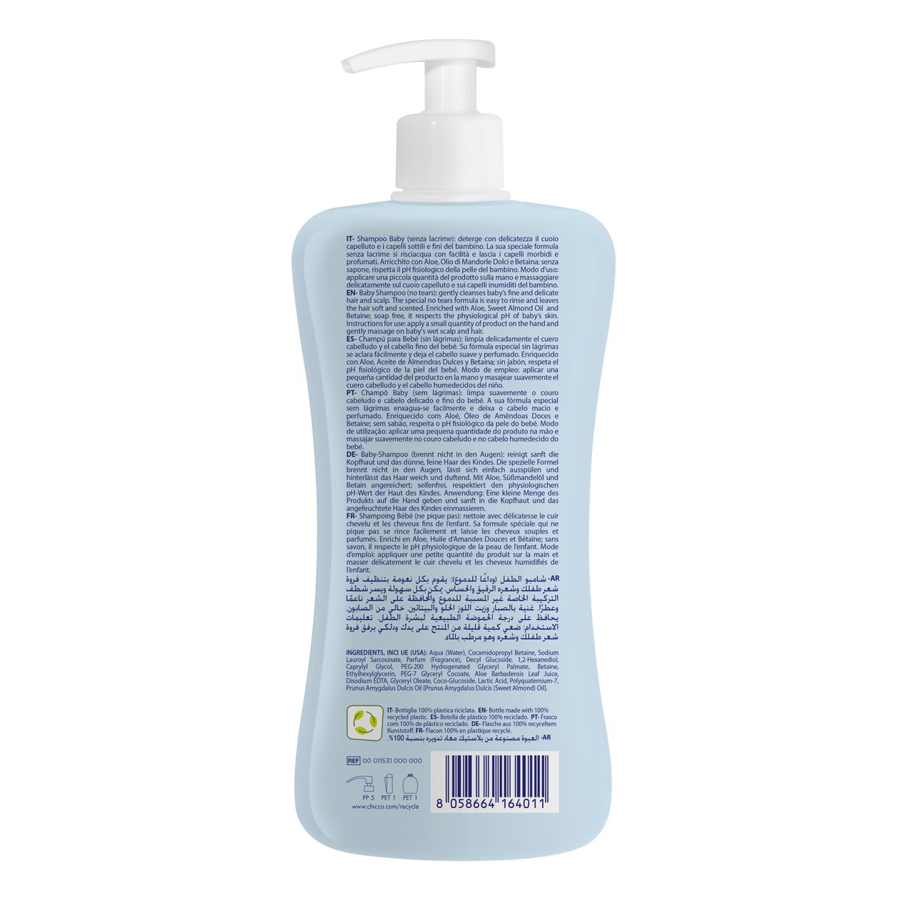 Chicco Natural Sensation Bagno Shampoo Senza Lacrime