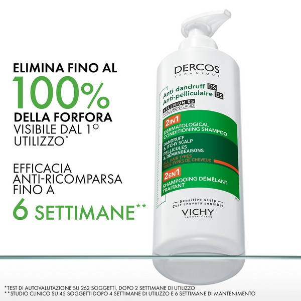 Vichy Dercos 2in1 Shampoo + Balsamo Anti-forfora DS? trattante dermatologico 390ml