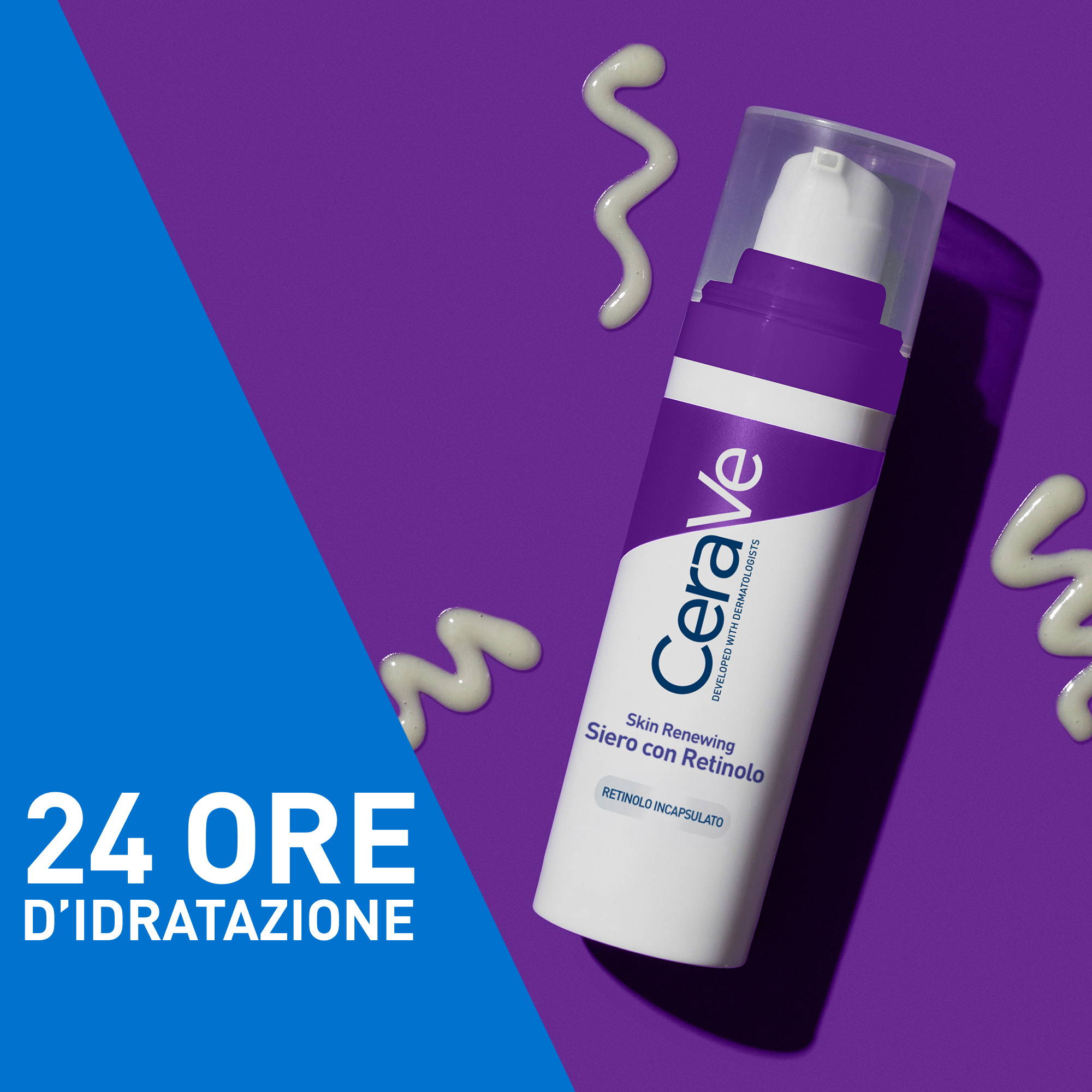 CeraVe Skin Renewing Siero Retinolo, Con Retinolo Incapsulato, 3 Ceramidi Essenziali e Acido Ialuronico, Per i Primi Segni dell'Età, 30ml