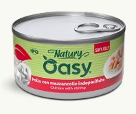 OASY GATTO NATURY SOFT JELLY POLLO CON MAZZANCOLLE 85GR (lattina)