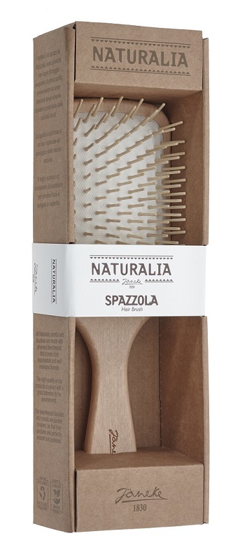 SPAZZOLA RETT LEGNO NATURALIA