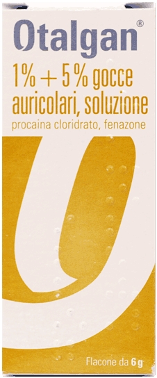 Otalgan Gocce Auricolari - 1%+5% Procaina cloridrato / Fenazone - Flacone da 6 g