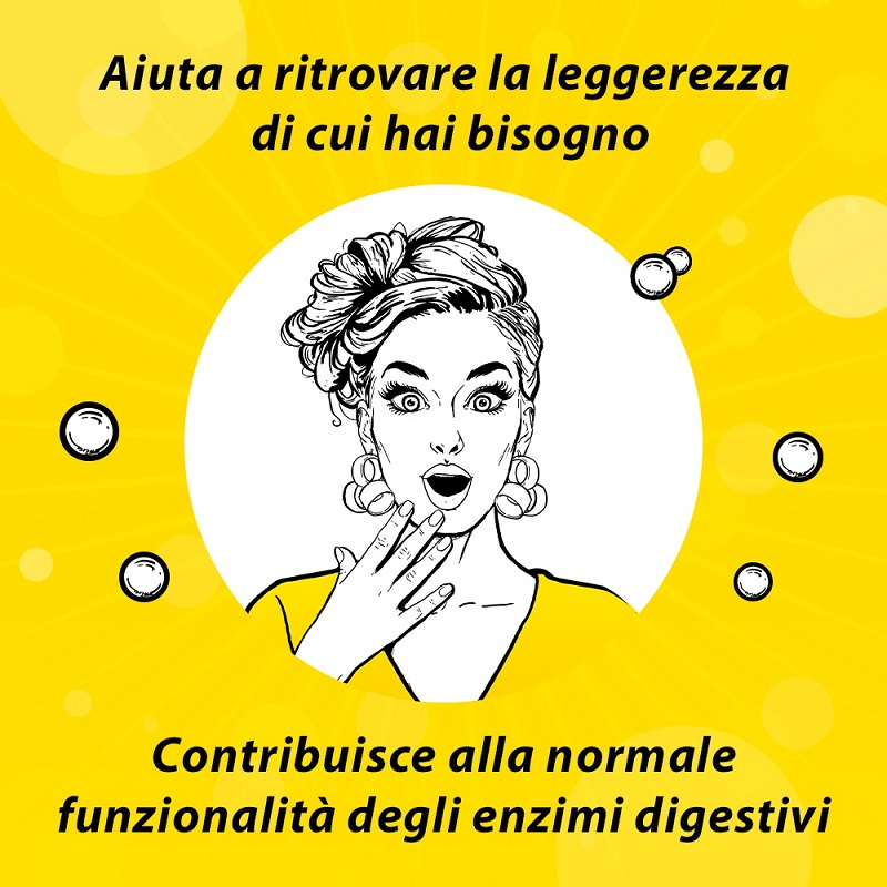 Citrosodina, Integratore di Calcio,  Digestivo per ritrovare la leggerezza dopo i pasti, Senza Zucchero, Gusto Limone, 20 Bustine Effervescenti