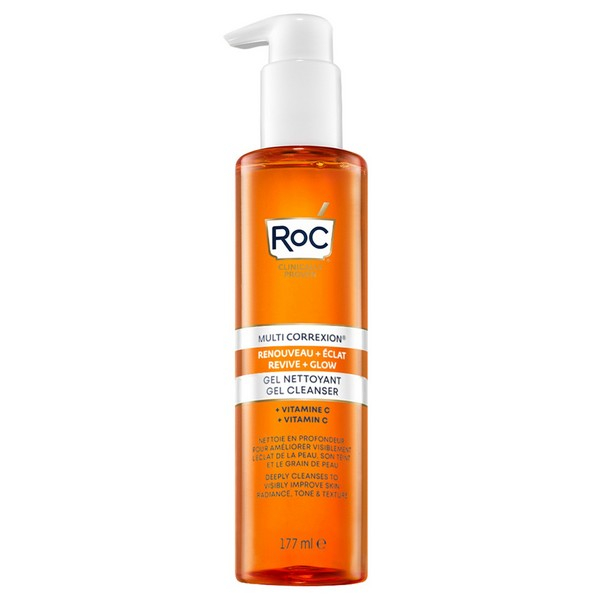 Roc Multi Correxion Revive + Glow Gel Detergente - Detergente viso idratante ed illuminante - 177 ml
