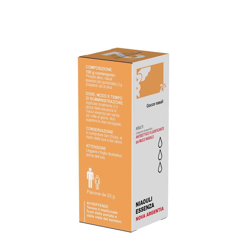 Nova Argentia Niaouli Essenza 2% Gocce Nasali 20 gr
