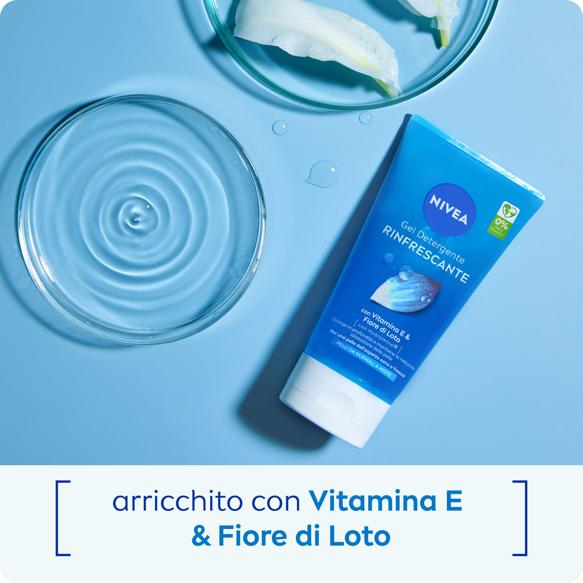 Nivea Gel Detergente Rinfrescante 150 ml, Detergente viso per una pelle detersa e rivitalizzata