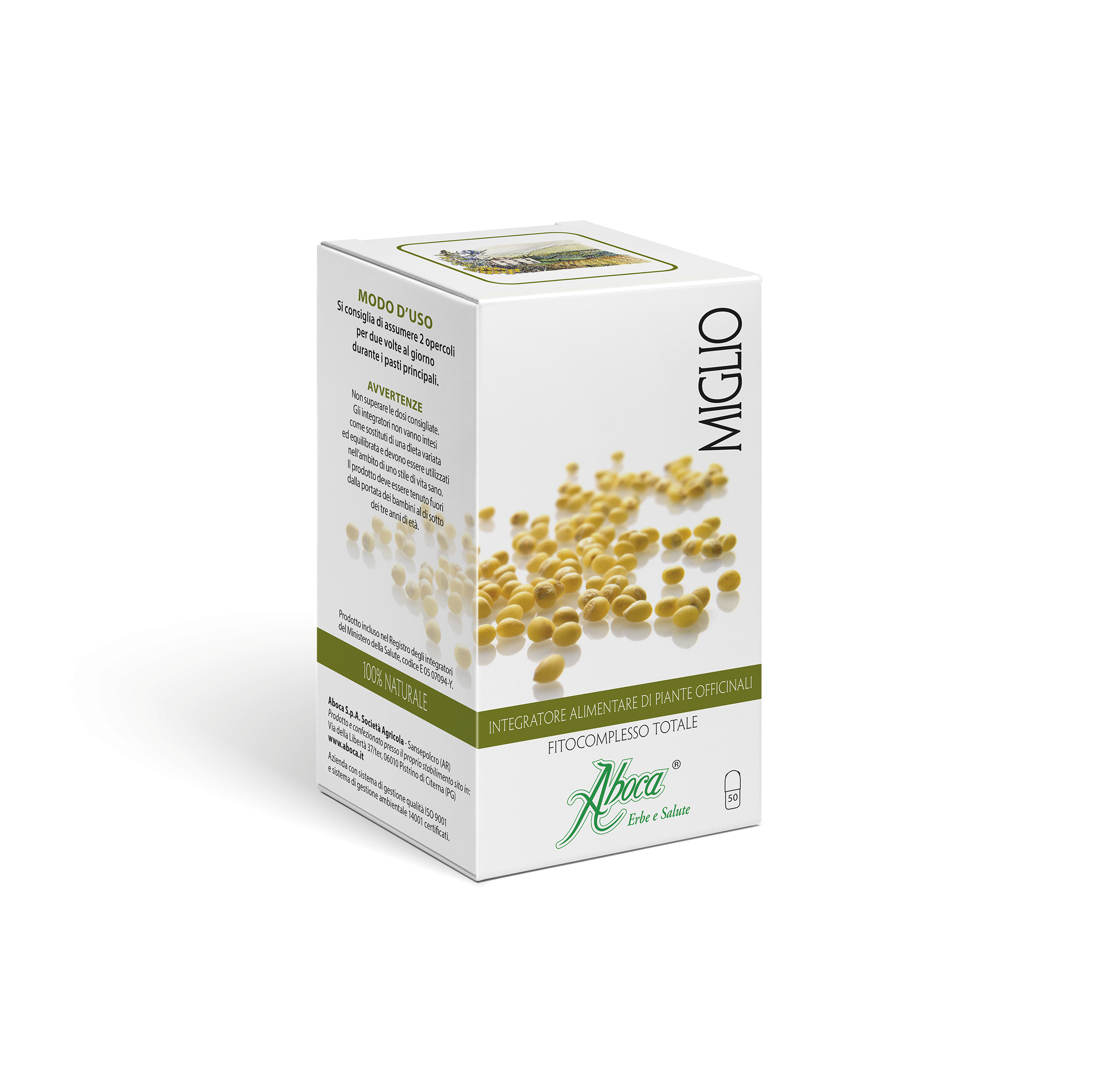 Aboca Miglio Fitocomplesso Totale Integratore Capelli Unghie 50 Opercoli