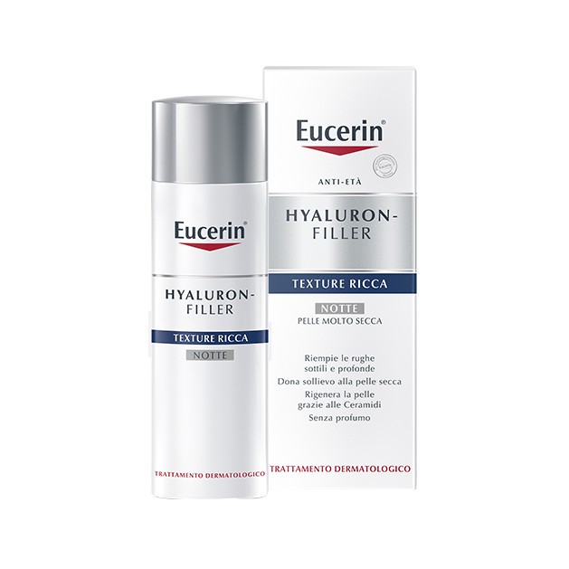 Eucerin Hyaluron-Filler Texture Ricca Crema Notte 50 mL