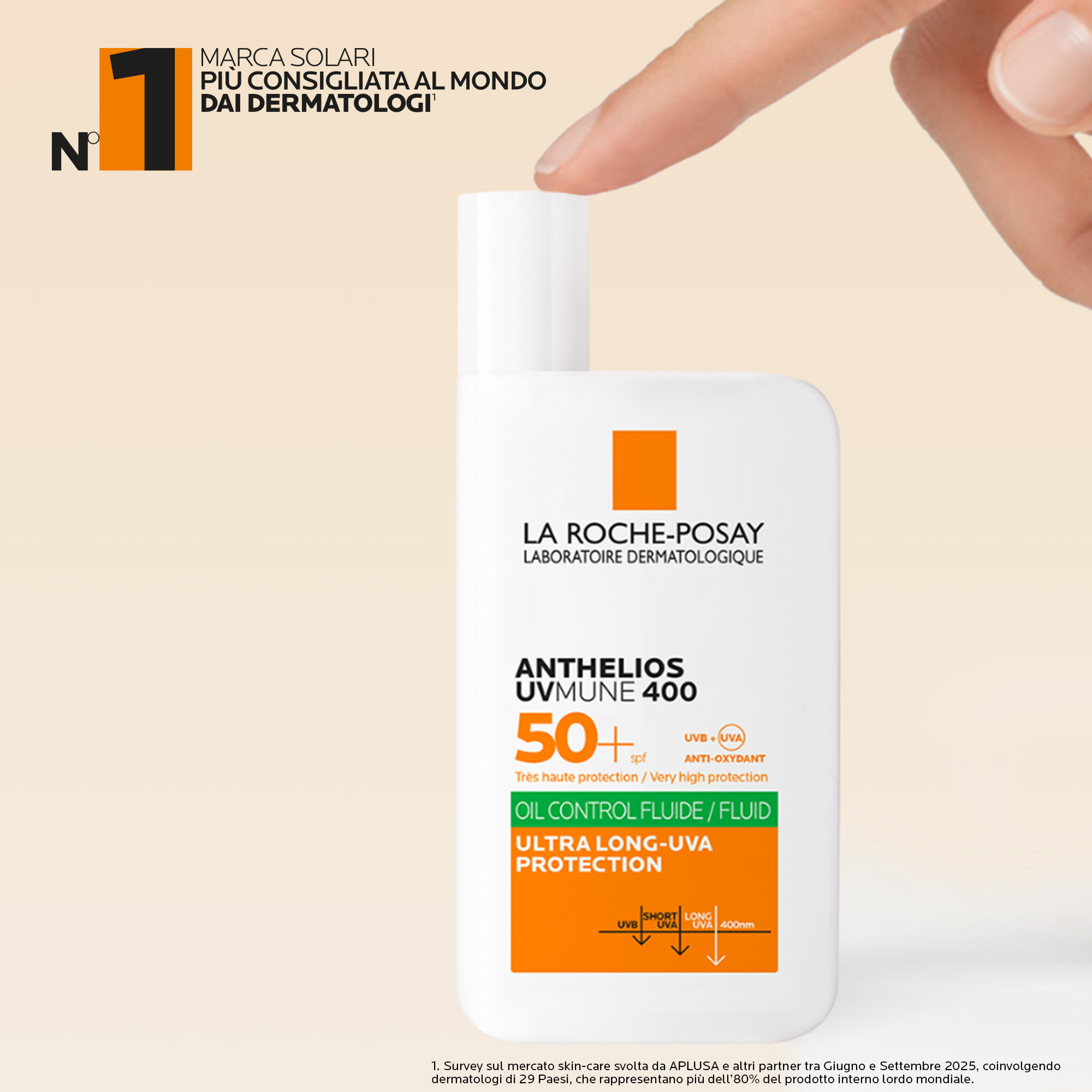 La Roche-Posay Anthelios Uvmune 400 - Fluido Invisibile Per Pelli Grasse SPF50+ Viso 50 ml