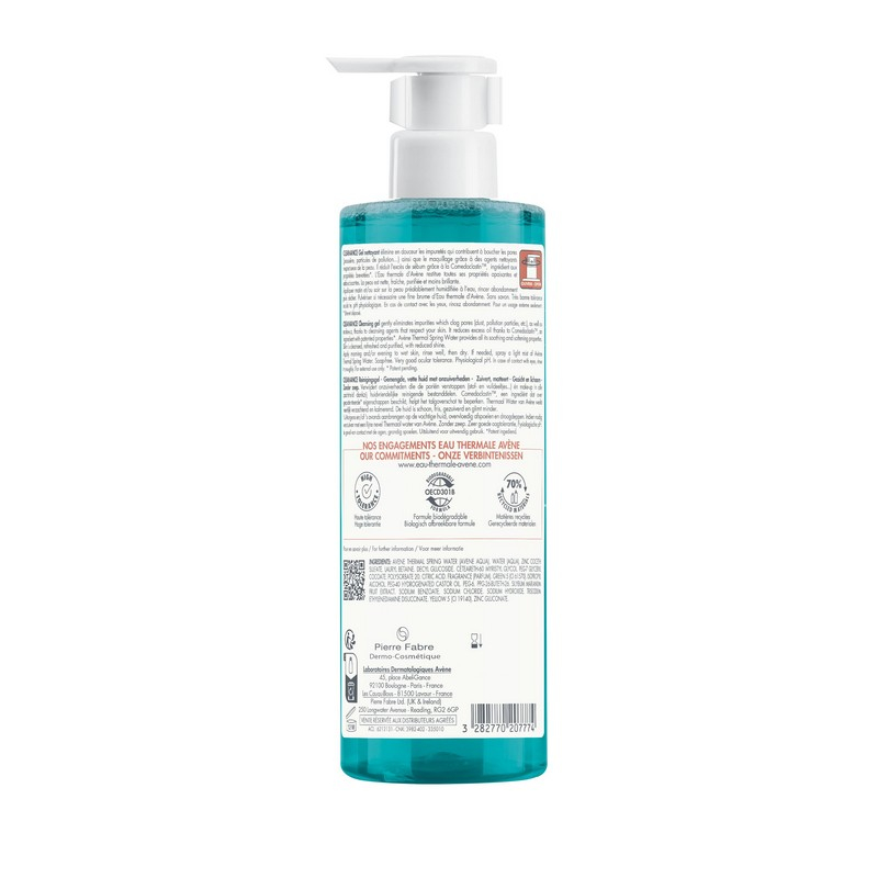 Eau Thermale Avène Cleanance Gel Detergente, pelle grassa a tendenza acneica, 400ml 