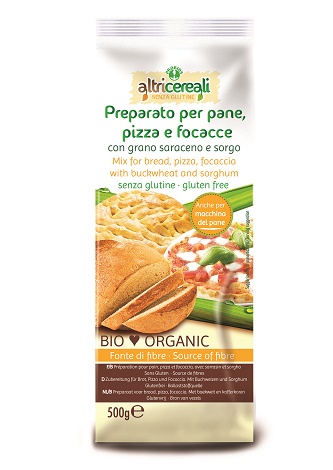AltriCereali Preparato Per Pane Pizza E Focacce Con Grano Saraceno E Sorgo Biologico 500 g