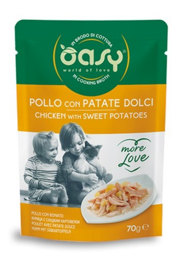 OASY GATTO POLLO PATATE DOLCI 70GR (bustina)
