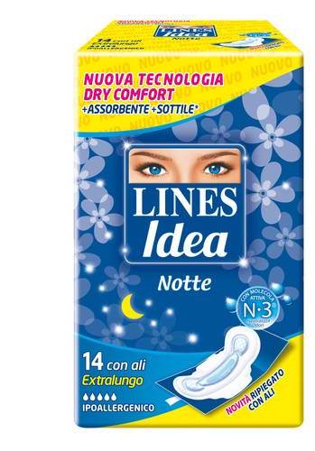 Lines Idea Notte Dry Comfort 14 Pezzi