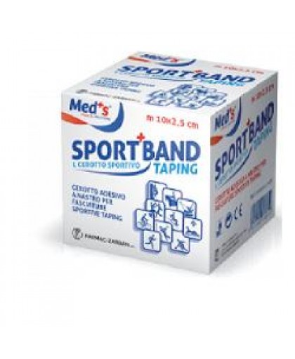 Med's Sport Band Cerotto Adesivo Nastro Fasciature Sportive Taping 10 m x 3,8 cm
