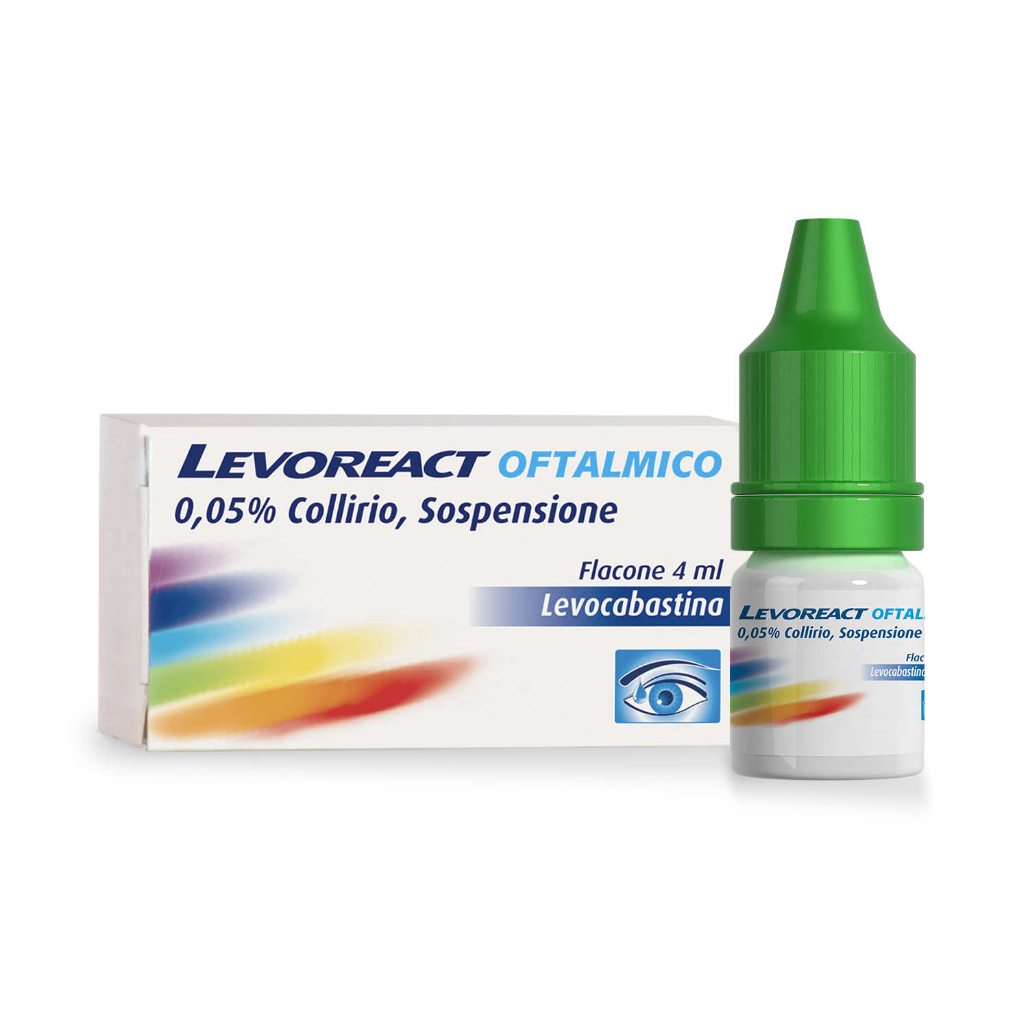 Levoreact Collirio Antistaminico per Occhi che Lacrimano e Congiuntivite Allergica
