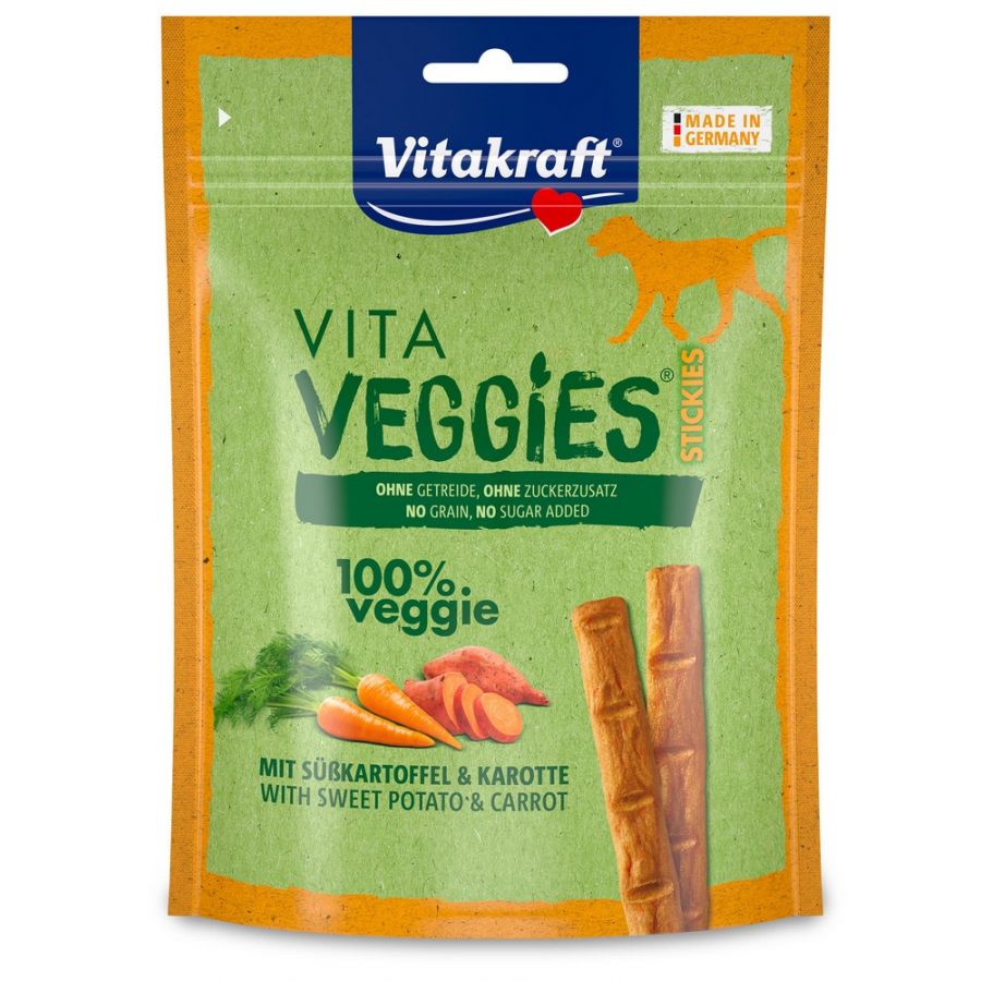 VITAKRAFT CANE SNACK VITA VEGGIES STICKS PATATE CAROTE 80GR
