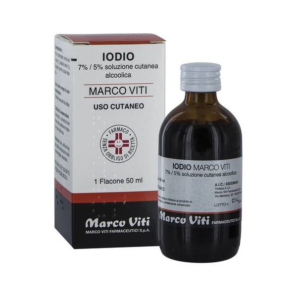 Iodio Marco Viti 7% / 5% Soluzione Cutanea Alcoolica 50 ml