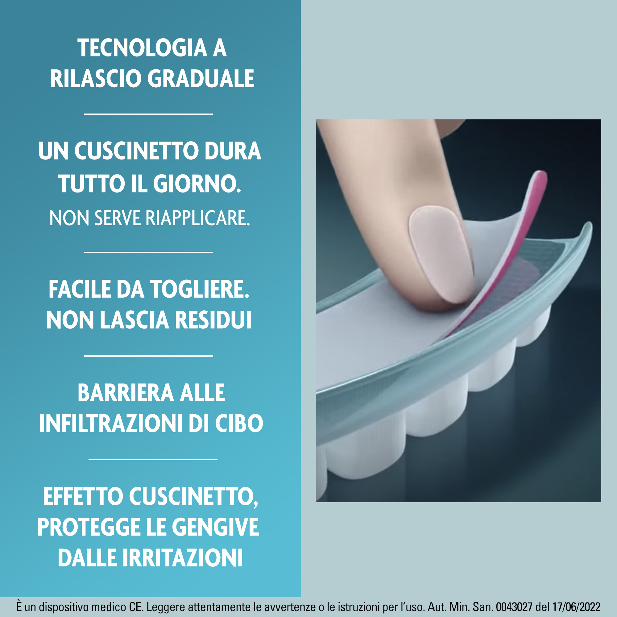 Algasiv - Adesivo per protesi dentaria superiore - 30 cuscinetti