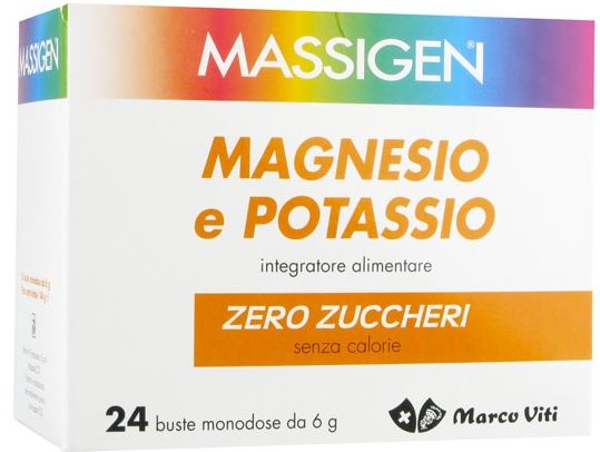 Massigen Magnesio e Potassio Zero Zuccheri - 24 Bustine