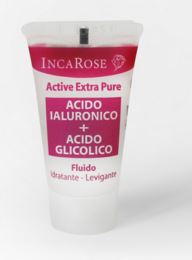 Incarose Active Extra Pure Acido Ialuronico+Acido Glicolico Fludo Idratante e Levigante 18 ml