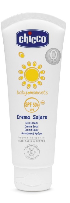 Chicco Crema Solare molto alta SPF50+ tripla protezione per pelli sensibili 75ml