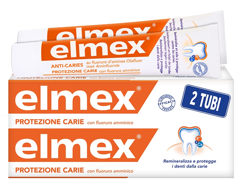 ELMEX PROTEZIONE CARIE DENTIFRICIO BITUBO  2 X 75 ml 