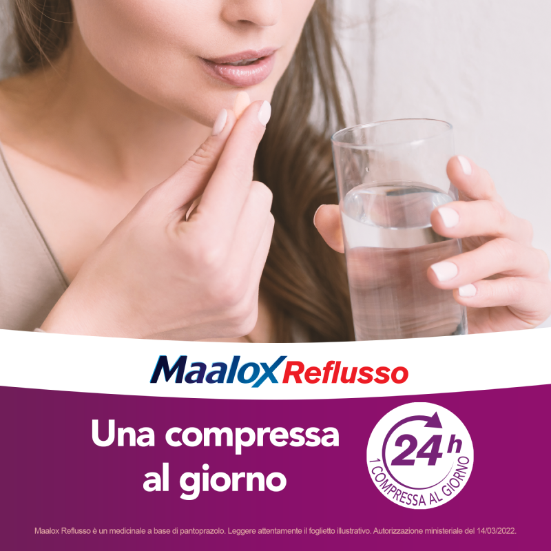 Maalox Reflusso 20 mg Pantoprazolo 7 Compresse